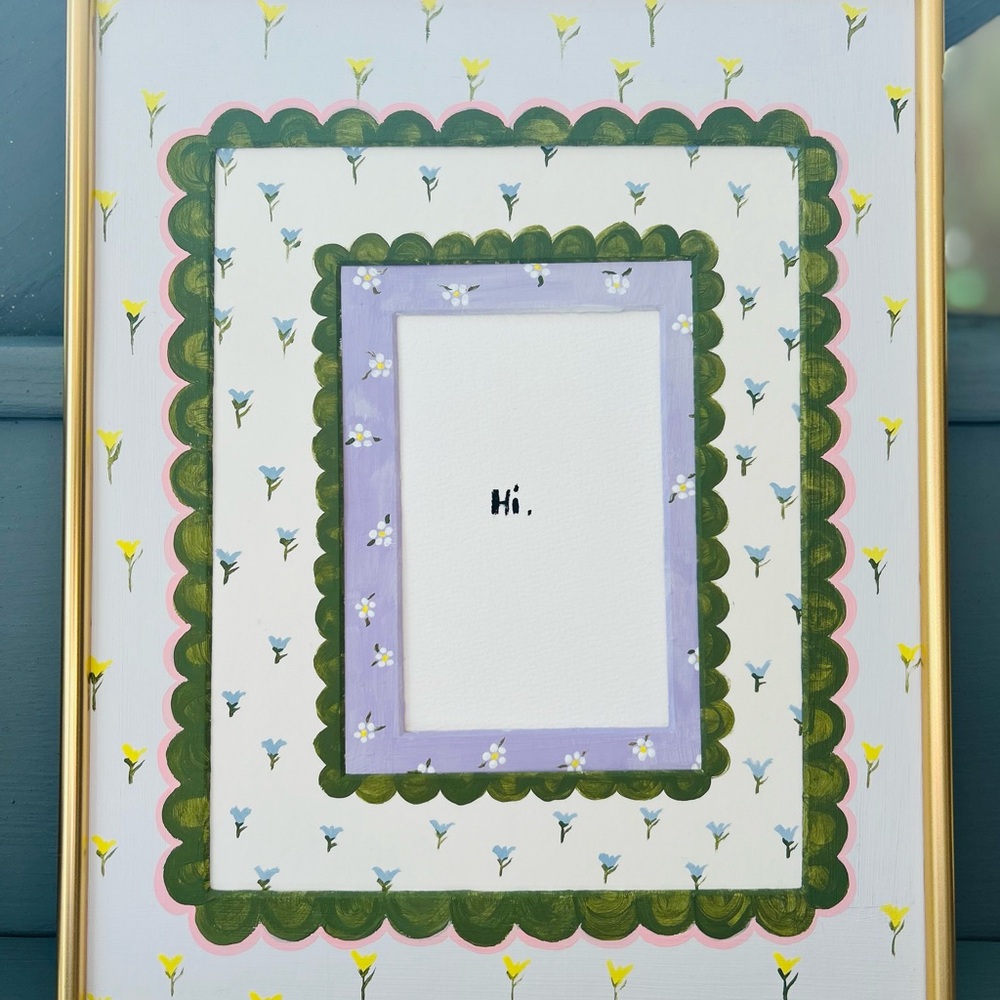 Floral Patterned Picture Frame - Picture 4 of 4